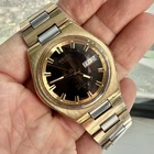 Vintage Seiko Mens Watch 34mm Brown Dial Gold Tone 17 Jewels Automatic 7009-8079