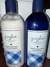 Bath  Body Works GINGHAM MOISTURIZING SHAMPOO  CONDITIONER SET New 16 Oz