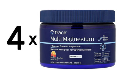 4 x Trace Minerals Multi Magnesium, Rainbow Sherbet - 153g (196,06 EUR/kg)