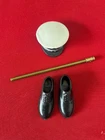 VINTAGE HASBRO 1967  GIJOE Action Pilot Cadet Hat, scabbard and dress shoes-NICE