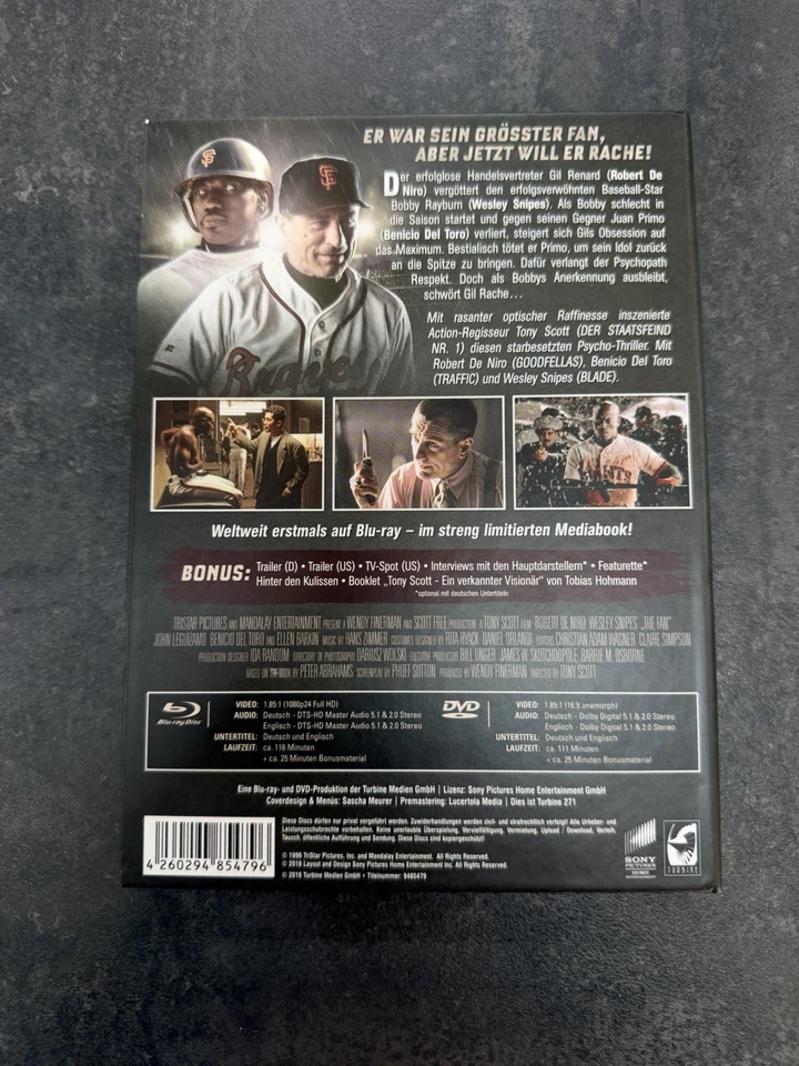 The Fan - Mediabook (Blu-ray) (Wesley Snipes, Robert de Niro) Limited - Wie NEU - Bild 2 von 4