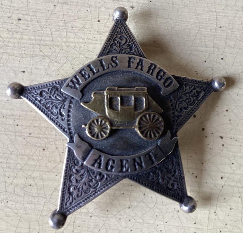 1960-1970 Sterling Silver Wells Fargo Agent Badge by Walter Kuhn