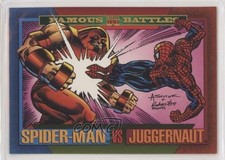 1993 SkyBox Marvel Universe Series IV Famous Battles Spider-Man Juggernaut o1h