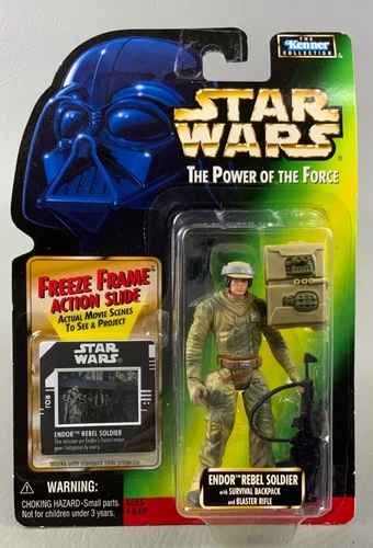 Kenner Star Wars Power of the Force Endor Rebel Soldier NEW SEALED on CARD!