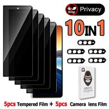 5Pcs Privacy Screen Protector For Samsung Galaxy Z Fold 4 5 6 With Lens Film