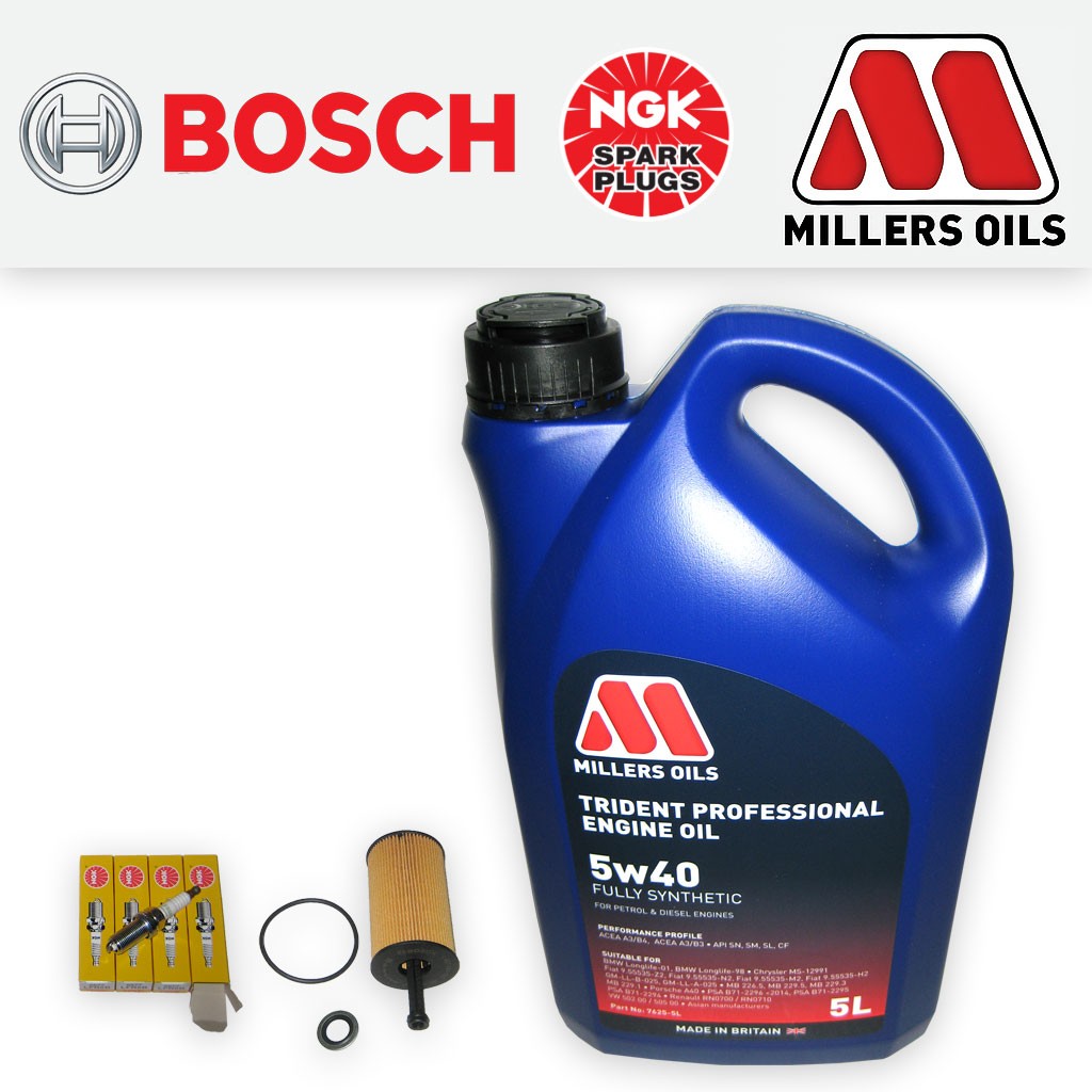 SERVICE KIT PEUGEOT 307 1.6 16V PETROL OIL FILTER PLUGS +5w40 FS OIL (2001-2004)