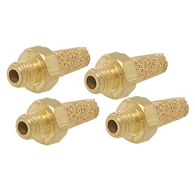 4 Pc M5 Exhaust Noise Sintered Brass Pneumatic Muffler