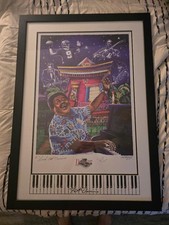 Fats Domino/Drew Brees/Artist Signed 