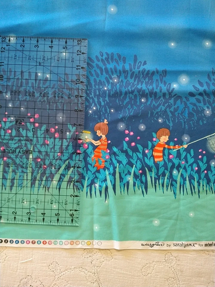 Sarah Jane “Wee Wander” luzes noturnas de verão tecido borda vaga-lume BTHY 18x44" - Imagem 4 de 4