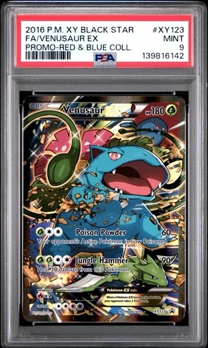2016 Pokemon Venusaur EX XY123 PSA 9 Black Star Promo Full Art XY Promo