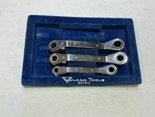 Vintage Vulcan 3 Pc Offset Ratcheting Box Wrench Set Metric 9mm-14mm Usa Vintage Vulcan 3 Pc Offset Ratcheting Box Wrench Set Metric 9mm-14mm Usa
