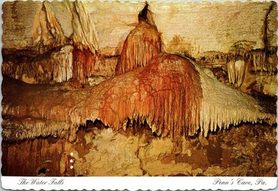 The Water Falls Penns Cave Pennsylvania Postcard