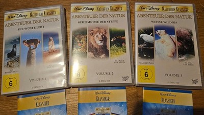 3x WALT DISNEY - ABENTEUER DER NATUR Vol. 1- 3 (dt. 2er DVD SET) Natur Film Doku