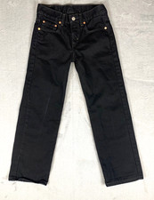 Levi's 550 Jeans Girls Size 10 Reg Black Relaxed Fit Tapered Leg Denim
