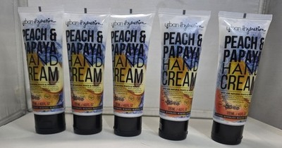 Lot Of 5×4 Oz Urban Hydration Hand Cream Peach & papaya