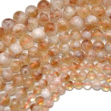 Natural Yellow Citrine Smooth Round Gemstone Loose Beads 15'' Strand 4/6/8/10mm