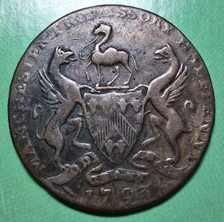 British Half Penny Token 1793 Combined Shipping