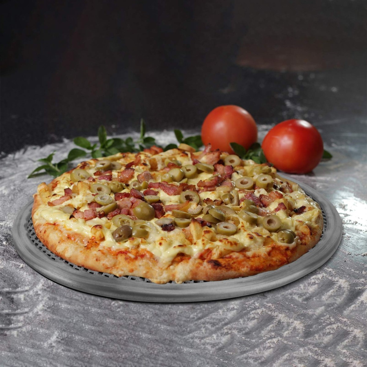 Guardini Plat à Pizza 28 Cm Rossana - Acier Antiadhésif Fabriqué En Italie