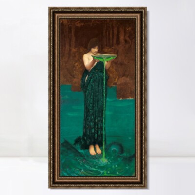 Framed Art Circe Invidiosa 1892 by John William Waterhouse Wall Art 18''x32''