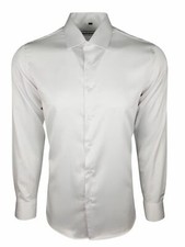 MENS SATIN SHIRT WEDDING DRESS FORMAL SMART SILKY FEEL LONG SLEEVES 17.99 422