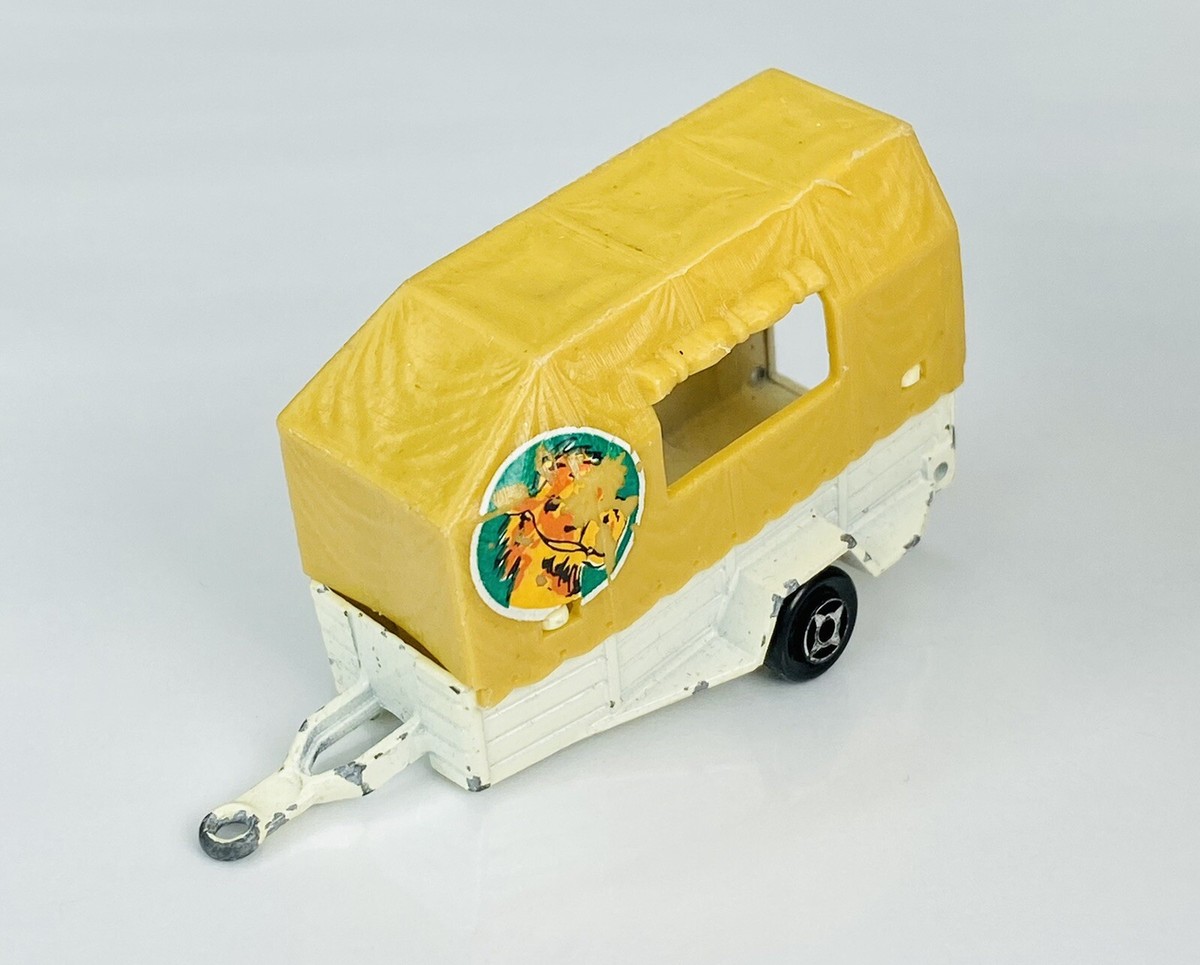 Remorque Cheval Vintage Majorette #21750 - Blanc Et Vert - 1/64 - Rare - Années 80/90
