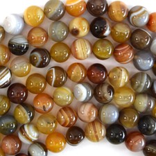 Natural Botswana Agate Round Beads Gemstone 15" Strand 6mm 8mm 10mm 12mm S2
