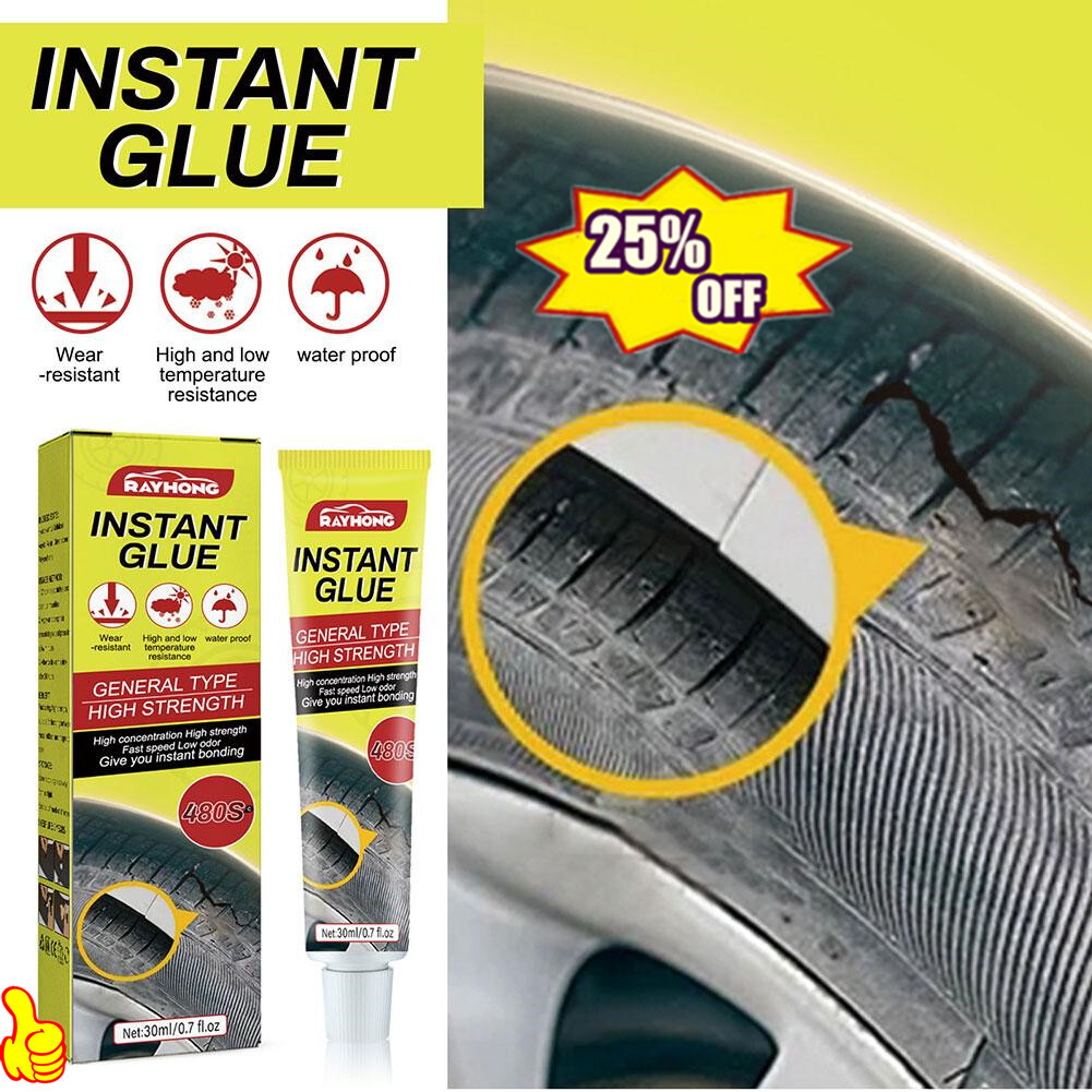 Strong Rubber Black Tyre Puncture Repair Glue.For Car Automotive