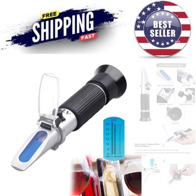 Brix Refractometer Digital Handheld ATC Fruit Wine Beer Sugar Brix Meter