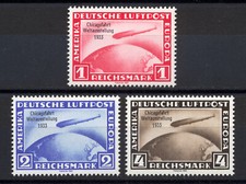 Deutsches Reich Zeppeline - Chicagofahrt - Nachdruck mit Gummi postfrisch **