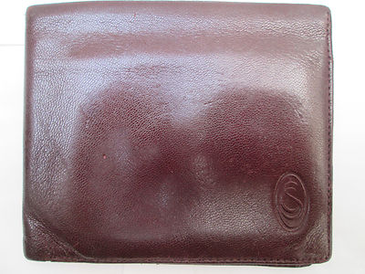Portefeuille Vintage En Cuir Noir TBEG - Porte-monnaie Unisexe Occasion
