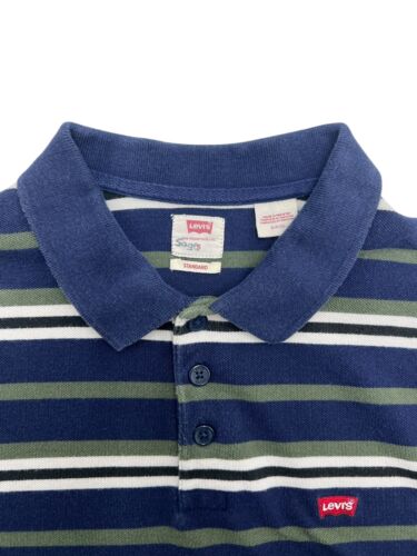 LEVI'S STRAUSS & CO Kid's Boy's Standard Fit Polo Neck Striped T-Shirt Size S - Picture 4 of 10