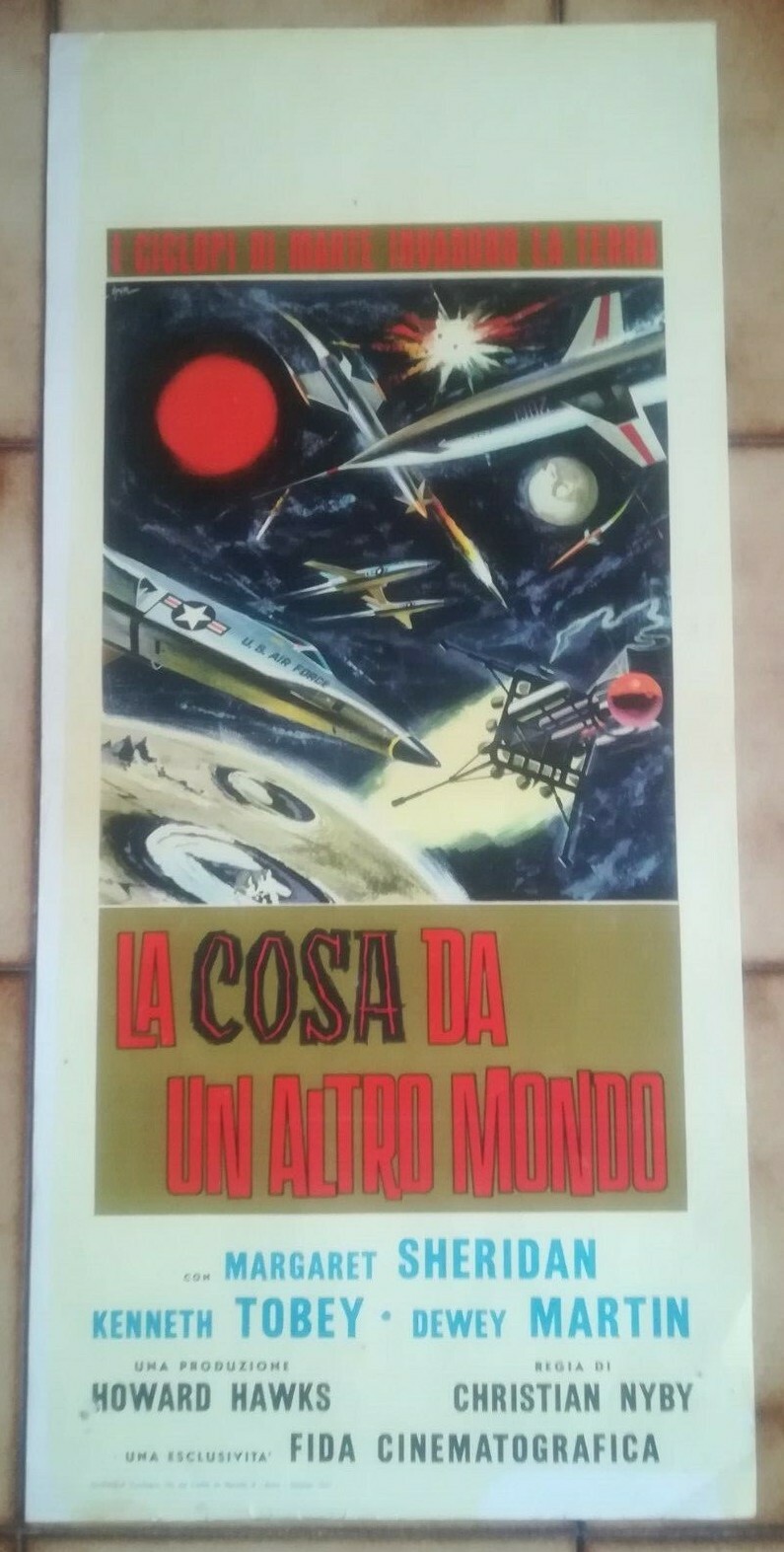 Locandina originale film La cosa da un altro mondo (1951) - Regia di Christian Nyby, Howard Hawks