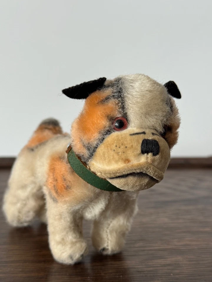 Vintage Steiff Bulldog Geman Stuffed Animal Toy Dog Mohair - Image 4 of 4