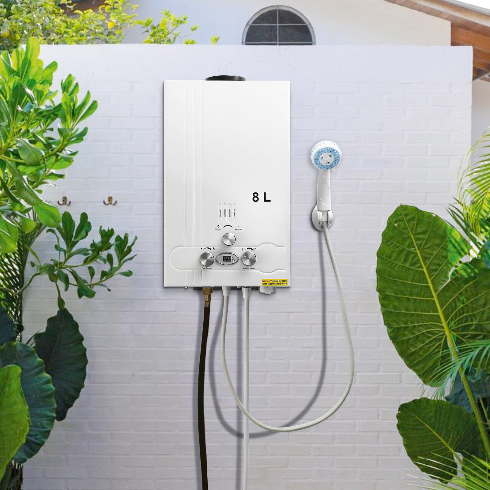 8L/2GPM Tankless Propane Water Boiler LPG Instant Hot Water Heater w/Shower  Kit | eBay