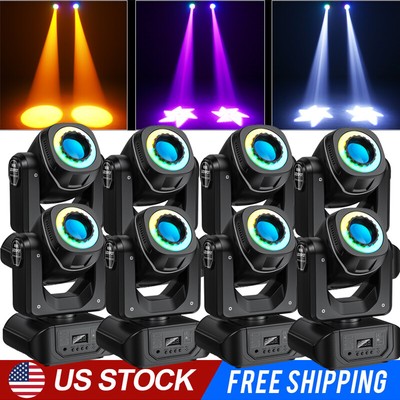 8X LED Gobo Moving Head Light Beam Strobe DMX512 DJ Disco Party KTV Show +Remote