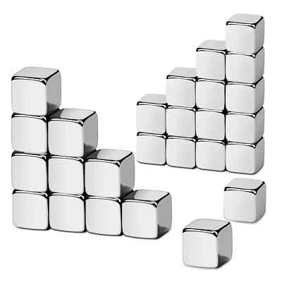 NEODYMIUM MAGNETS 5MM x 5MM x 5MM CUBE N42 1.1Kg PULL BLOCK MAGNETIC