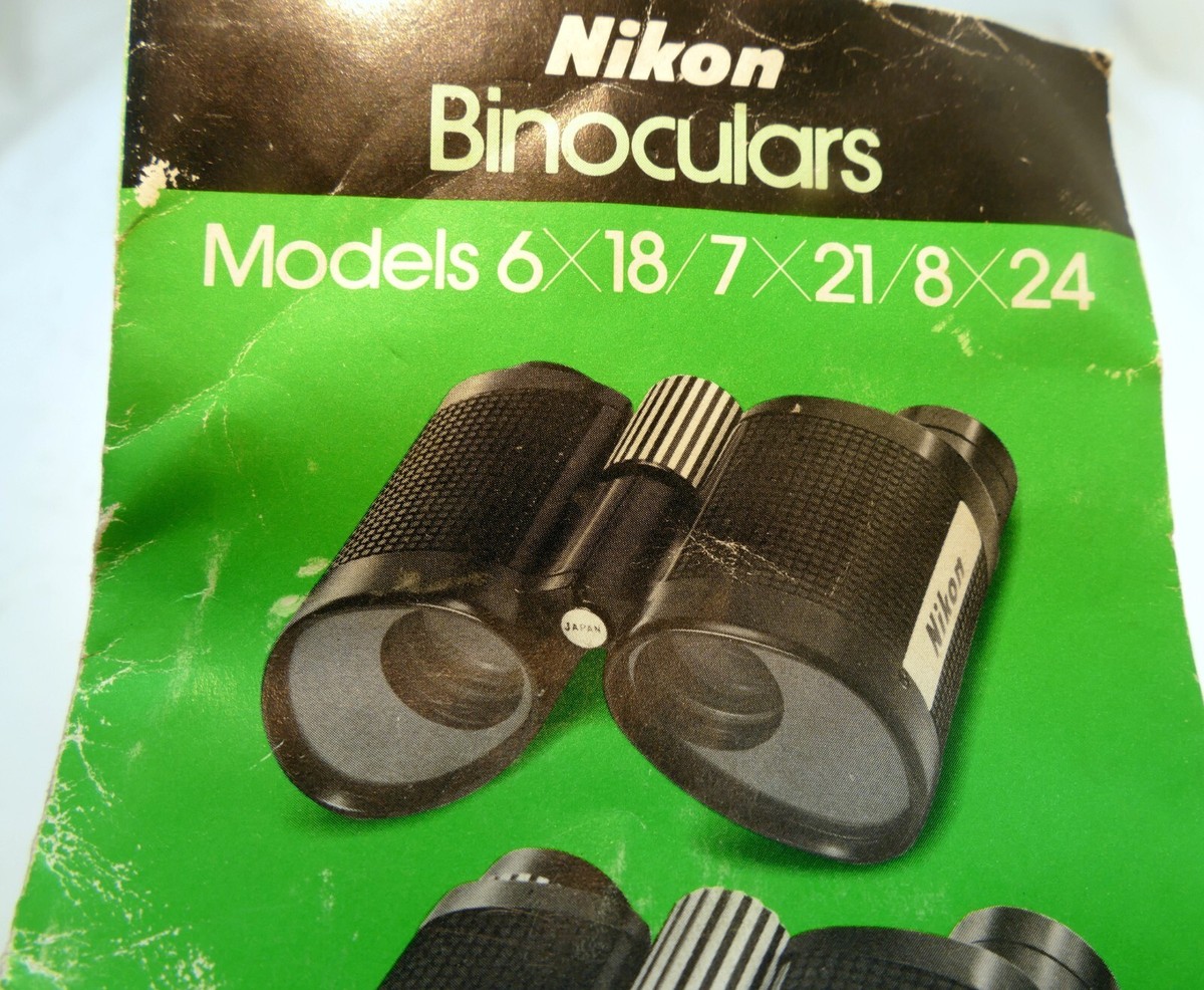 Nikon Binoculars Model 6X18 7X21 8X24 Instruction Guide Manual