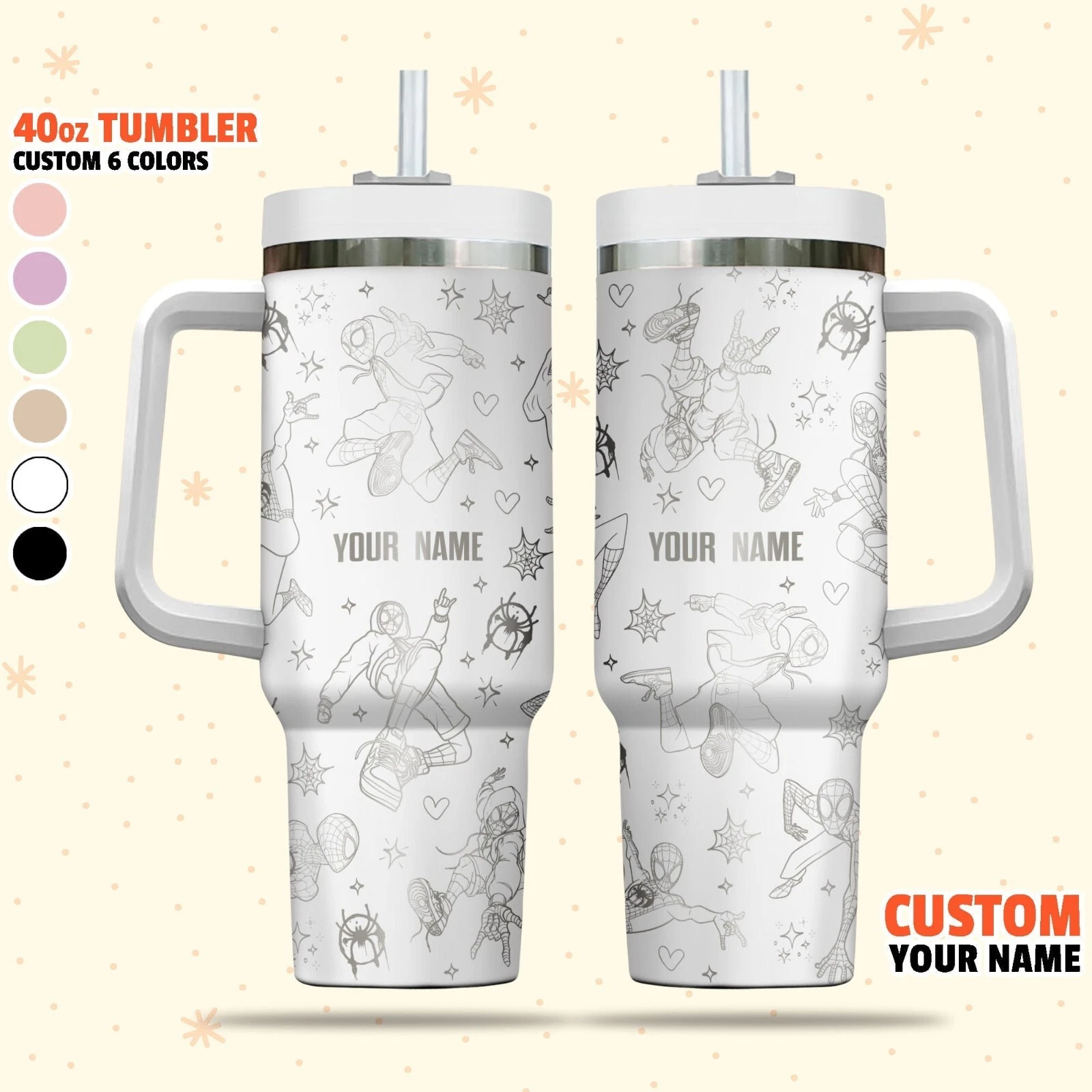 Custom Disney Spiderman Spiderverse Miles Morales Tumbler