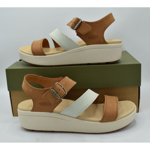 Keen Womens Size 11 Ellecity Natural Leather Backstrap Sandals Shoes - Picture 3 of 12