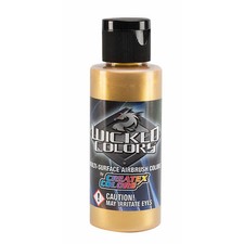 Createx Wicked Colors W350 Gold 2oz. water-based universal airbrush paint
