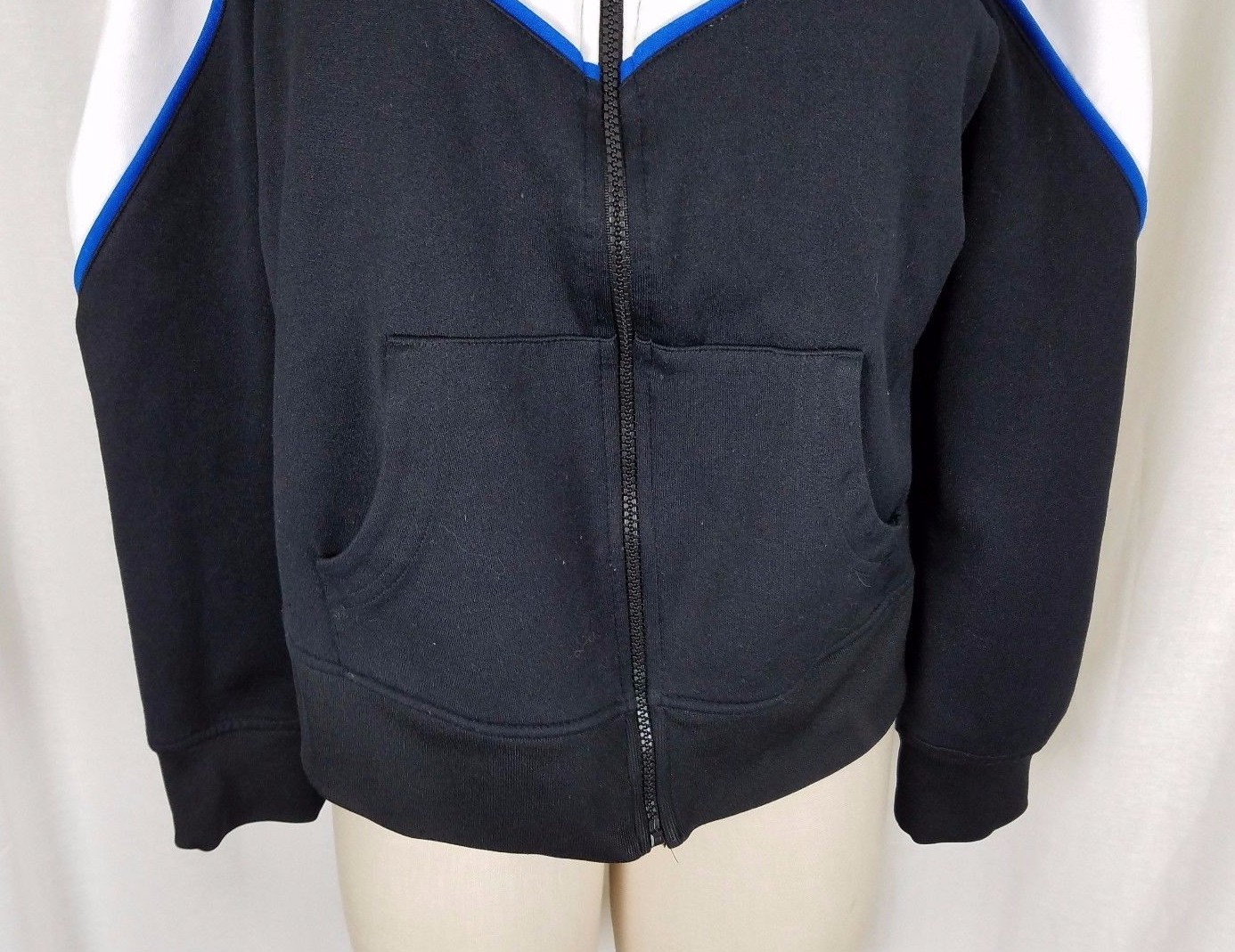 Fila Sports Chevron Striped Zip Through Sweatshirt Tennis Track Jacket Womens XL