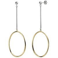 OhrhäNger HäNgerstecker DüNne Ringe 925 Silber Gelbvergoldet Ohrringe Ohrschmuck