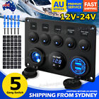<!--F#f_0-->12V Switch Panel USB Charger 5 GANG ON OFF Toggle LED Rocker for Car Boat Marine<!--F/-->