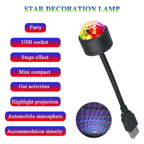 USB Projector Light Car Roof USB Star Night Light For Bedroom Party Bar FBM - Picture 1 of 12