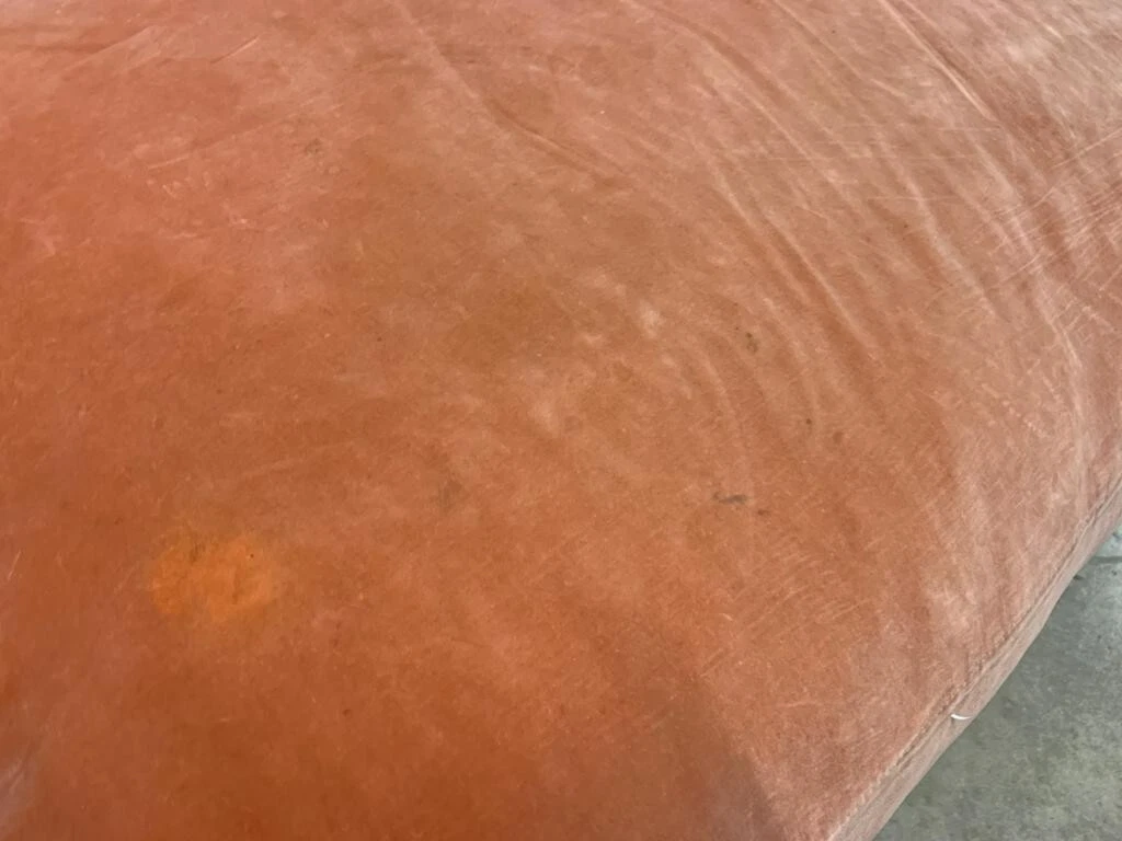 Loaf Orange Velvet Sofa Read T C s RRP 2435