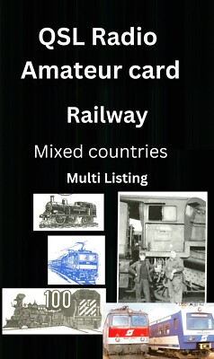 QSL Amateurfunk Eisenbahn verwandte Karte - Auswahl aus Liste - RW