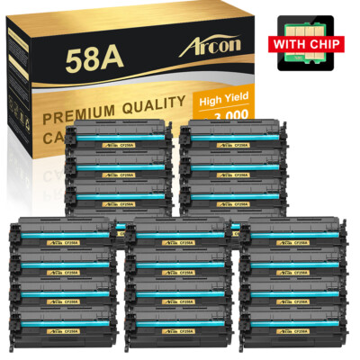 No Chip 20PK CF258A 58A Toner for HP LaserJet Pro M304 M404 M404dn M404dw M428dw