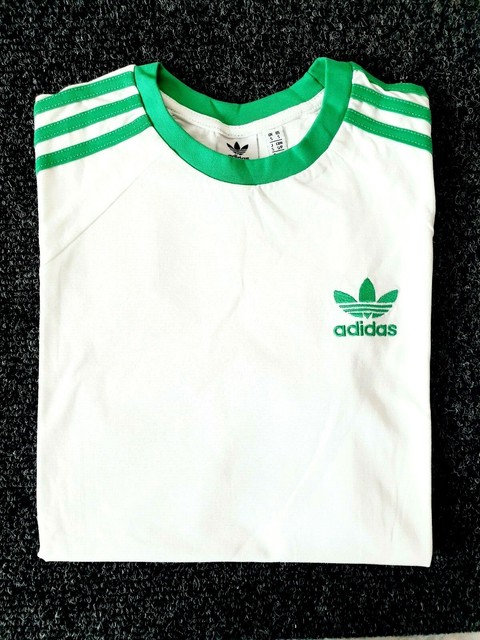 white and green adidas t shirt