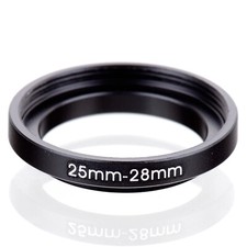 25mm-28mm Step Up Ring 25-28 DSLR Camera / 25mm Lens to 28mm Filter Cap Hood