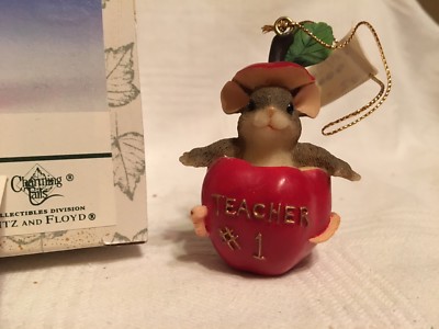 Charming Tails Zoll Lehrer '' Fitz & Floyd Weihnachten Ornament